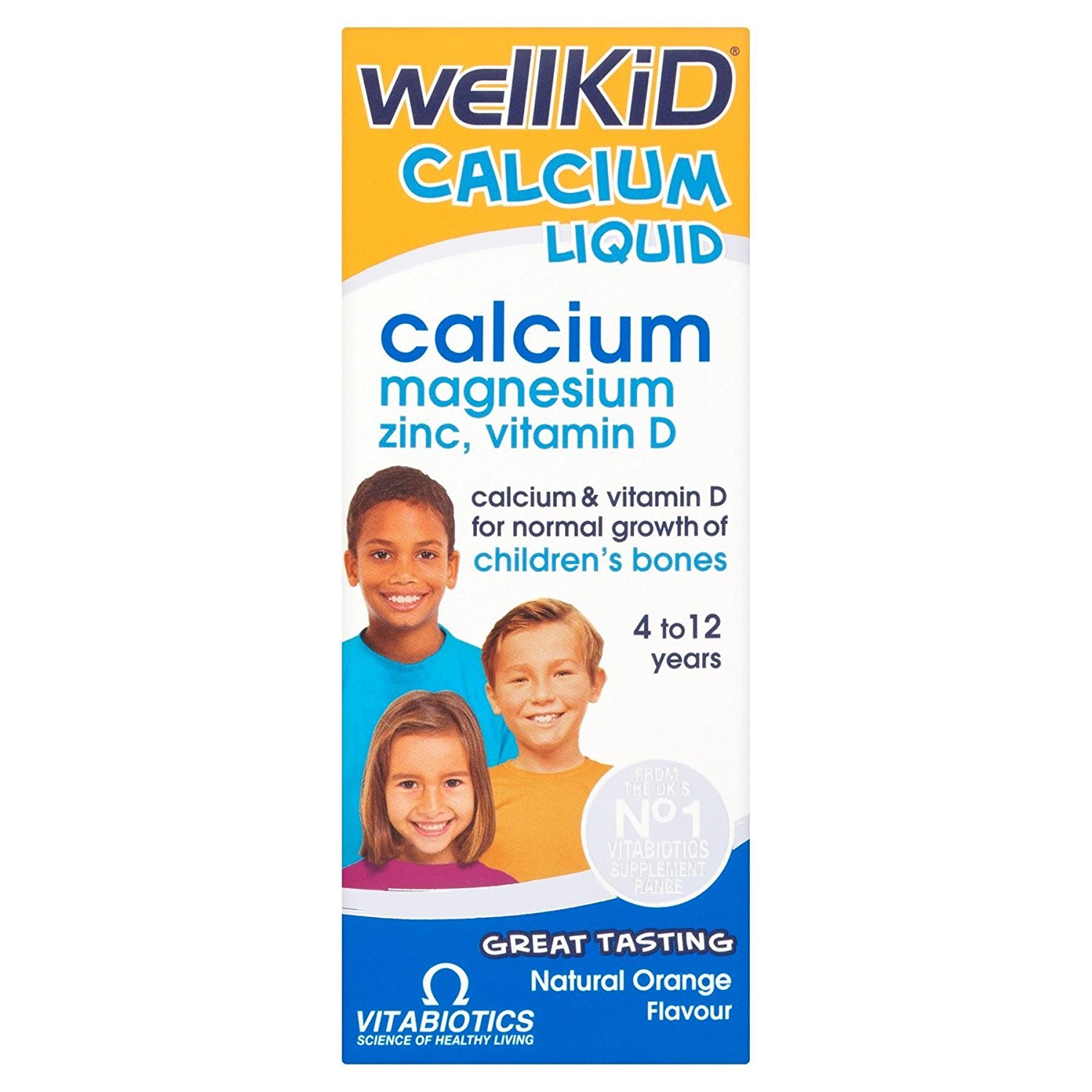 วิตามินเสริมแคลเซียมสำหรับเด็ก Vitabiotics WellKid Calcium Liquid