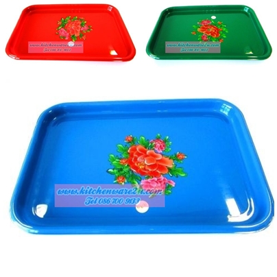 P05473 ถาดเสริ์ฟเหลี่ยมใหญ่ (ขนาด (ซม.) : กว้าง 30 ยาว 45 สูง 1.8) No.GCG45 (ราคาส่งต่อ 12 ใบ)