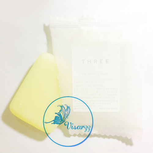 (Tester) Three Balancing Soap 10g สบู่ทำความสะอาดผิวหน้า ด้วยส่วนผสมจากธรรมชาติ ช่วยลดสิว ลดผดผื่น อาการแพ้น้ำ แพ้ยาสระผม โดยตรง