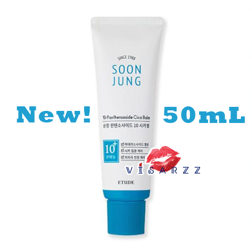 (สูตรใหม่ 50mL) Etude Soon Jung Cica Balm ไซส์นี้คือคุ้ม และสูตรใหม่ส่วนผสมบำรุงอัดแน่น Panthensoside 10% ผลิตภัณฑ์ที่จะคอยช่วยเป็นเกราะป้องกันผิว พร้อมกระตุ้นผิวให้เกิดใหม่อย่างเป็นธรรมชาติ ช่วยลดอาการระคายเคือง การอักเสบ ผิวหน้าใสอย่างเป็นธรรมชาติ เน้นใ