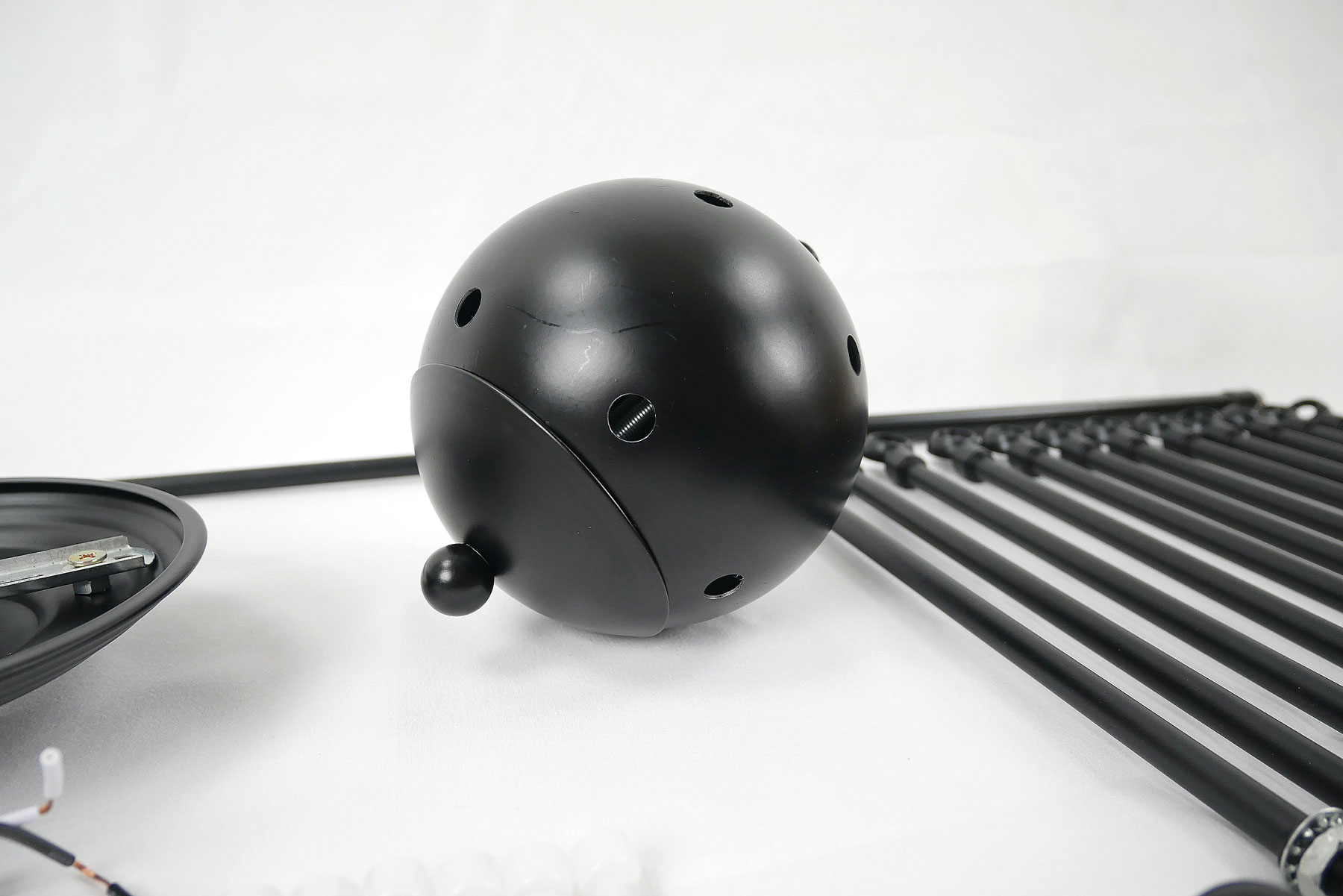 โคมไฟระย้าเหล็กทรงแมงมุม 12 ขา สีดำ สไตล์ Loft American