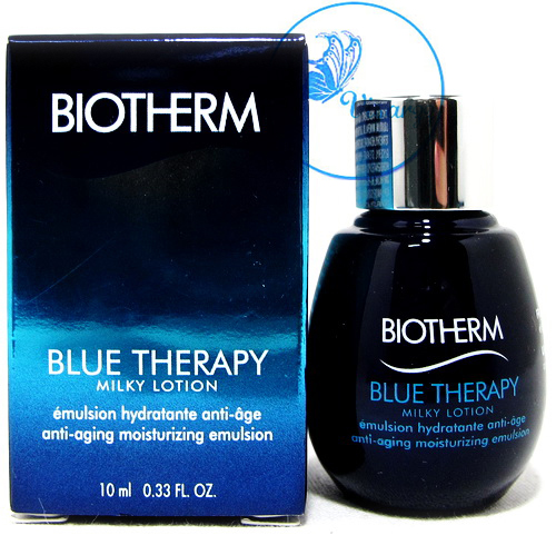 (Tester) Biotherm Blue Therapy Milky Lotion Anti-Aging Refining Lotion 10 mL มอยส์เจอร์ไรเซอร์ส่งมอบความชุ่มชื้น ช่วยลดเลือนริ้วรอยแห่งวัย