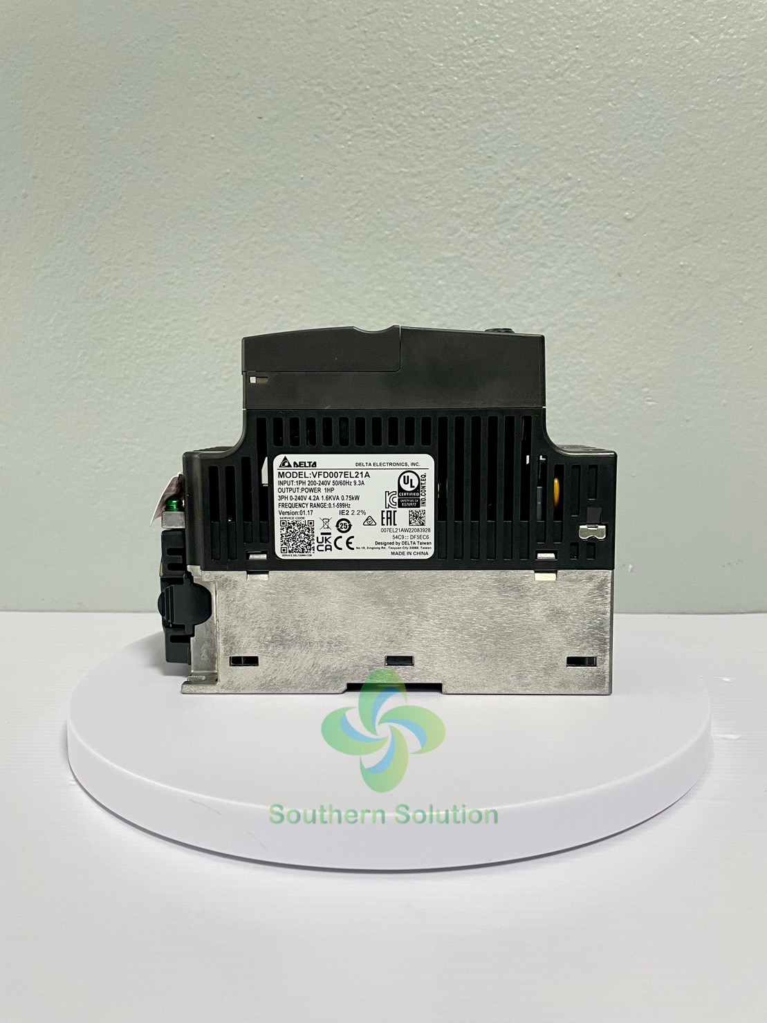 Delta Inverter VFD007EL21A 1HP 0.75kW Input 220V 1-Phase Output 220V 3-Phase