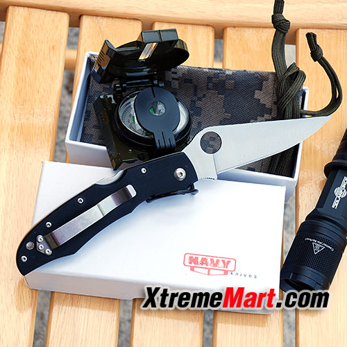มีดพับ NAVY Backlock Stainless Steel 440C Folding Knife K-631