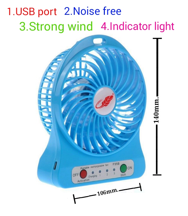 พัดลมพกพาชาร์ตไฟ