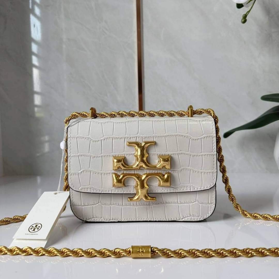 TORY BURCH ELEANOR CROC EMBOSSED LEATHER (แอดไลน์ก่อนสั่งซื้อ)