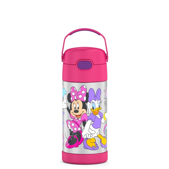 กระติกน้ำสเตนเลสรักษาอุณหภูมิ Thermos Disney Minnie Preschool FUNtainer Vacuum Insulated Stainless Steel Bottle 12OZ with Bali Handle (2022)