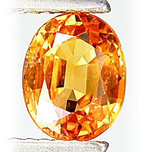 พลอยเนื้อแข็ง Yellow Sapphire รูปไข่ หนัก 2.02 กะรัต ขนาด 6.06x7.62x4.42 มิล สีเหลืองความสะอาดมองตาเปล่า 98%-99% ส่องด้วยกล้องขยายสะอาด 95%