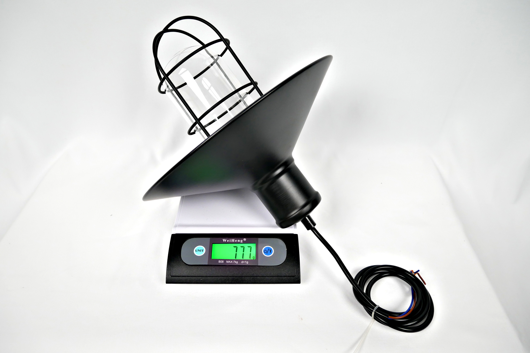 โคมไฟห้อยเพดาน Industrial Loft สีดำ เหล็กดัดครอบแก้ว