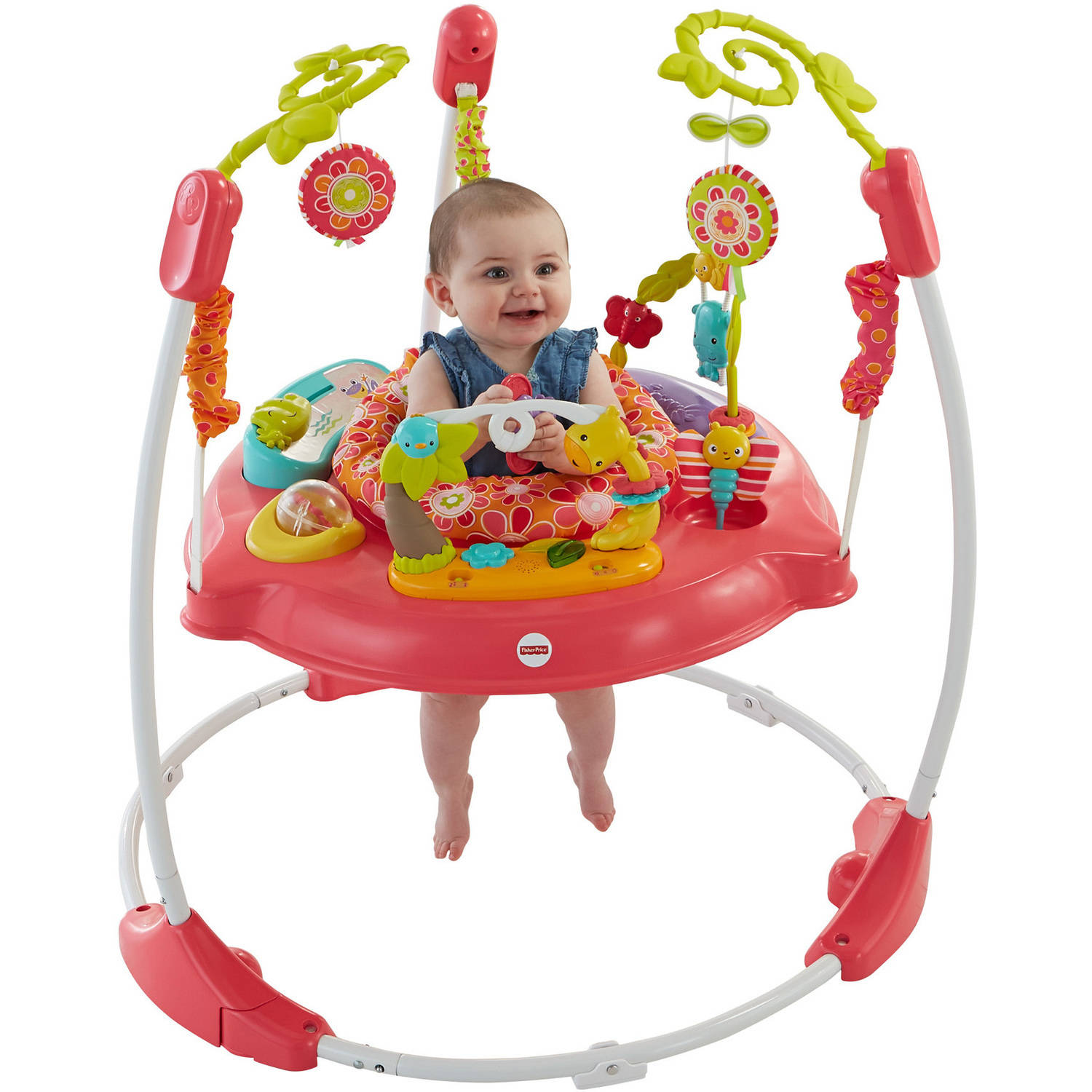 เก้าอี้กิจกรรมกระโดดดึ๋งสีชมพูแสนหวาน Fisher-Price Pink Petals Jumperoo