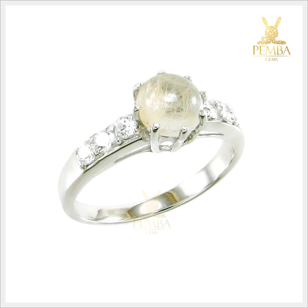 แหวนไหมทองแท้ เงินแท้925 ชุบทองคำขาว ใส่เสริมเสน่ห์ผู้คนรักใคร่