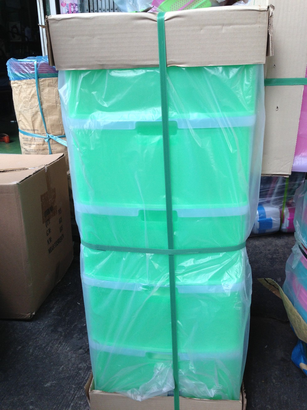 P00895 ลิ้นชัก 5 ชั้น เกรดเอ สีใส 2725 (34*44*104 ซม) (ราคาส่งต่อชุด)