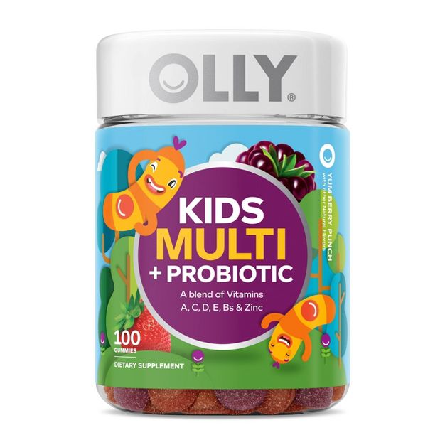 วิตามินรวมพร้อมโพรไบโอติกชนิดกัมมี่สำหรับเด็ก OLLY Kids Multi + Probiotic (100 Gummies)