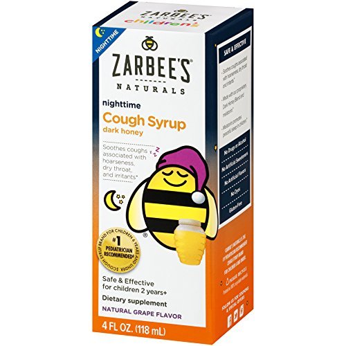 สมุนไพรบรรเทาอาการไอช่วงกลางคืนสำหรับเด็ก ZARBEE'S Naturals Children's Nighttime Cough Syrup Dark Honey