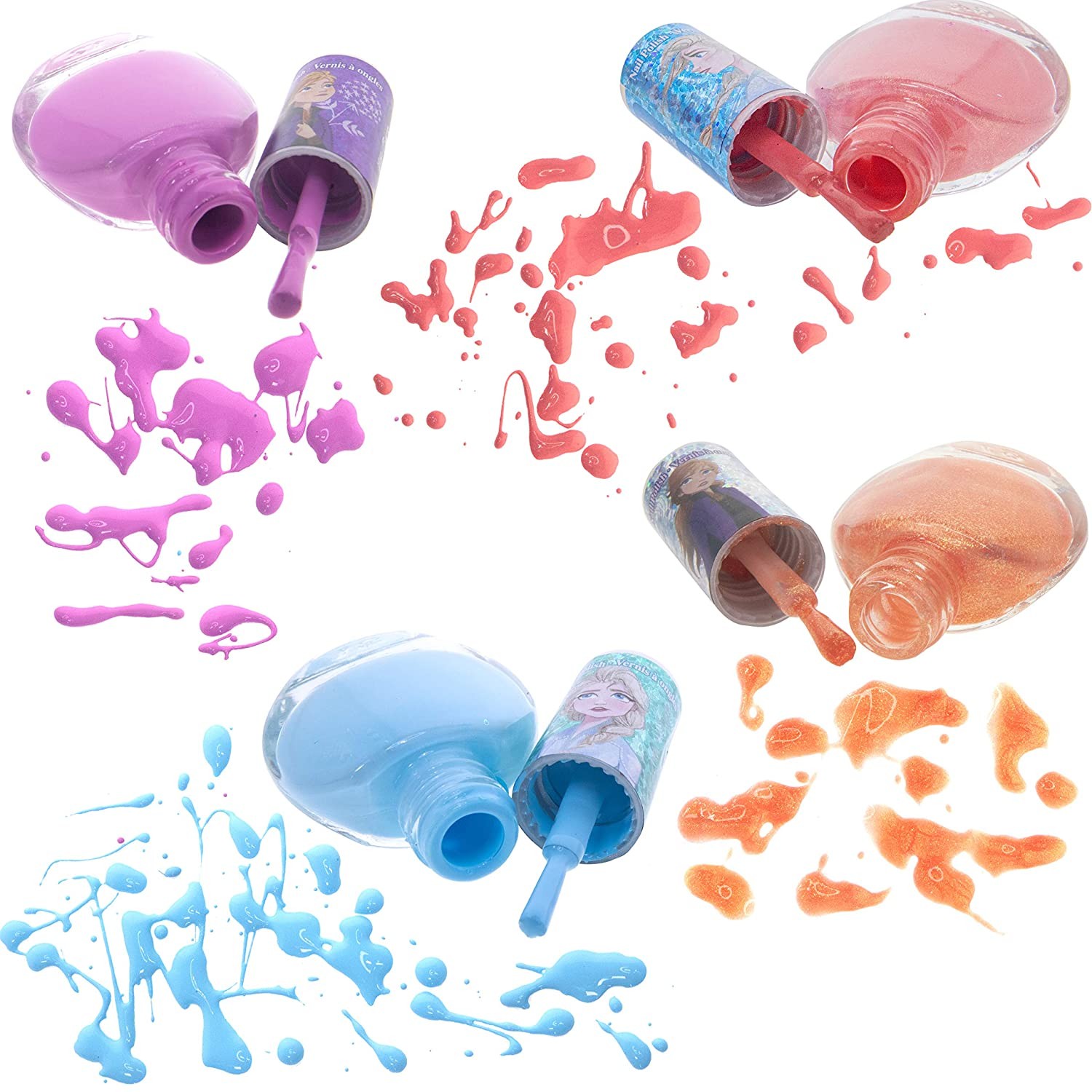 ชุดสีทาเล็บปลอดสารพิษสำหรับเด็ก TownleyGirl Disney Frozen2 18-Pack Nail Set