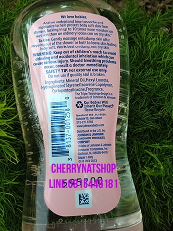 พร้อมส่งJohnson's Baby Oil Gel จอห์นสันเบบี้ออยเจล (แบบไม่มีในไทย) 6.5 oz (192ml)สีชมพูสูตรดั้งเดิม
