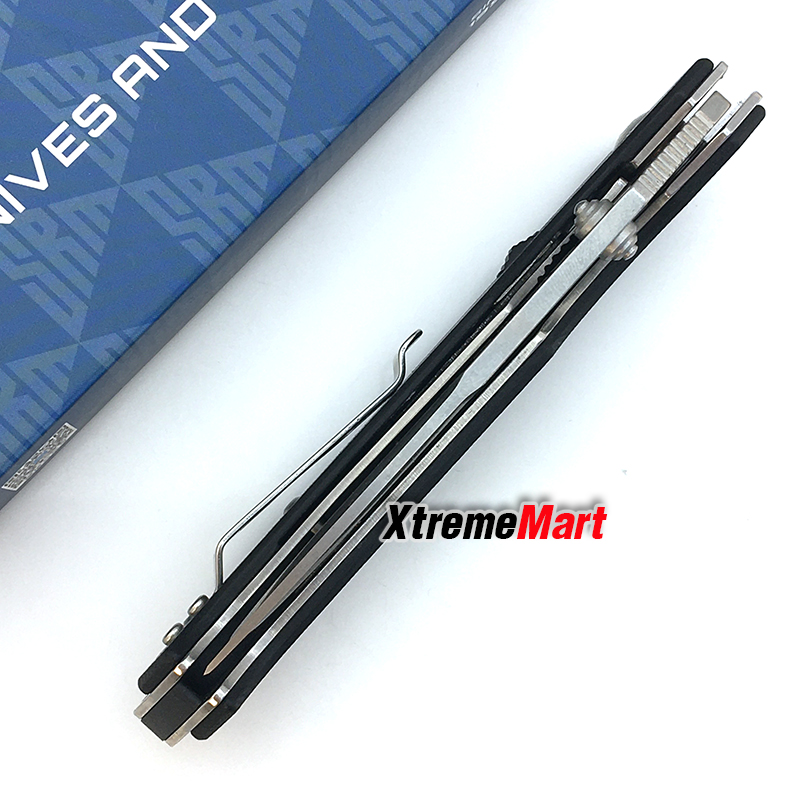 มีดพับ SANRENMU 9011 / SRM-9011 ใบมีดสแตนเลส 12c27 ใบเงินเรียบ ด้ามจับ G10 สีดำ