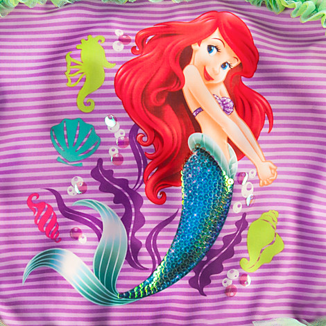 ชุดว่ายน้ำเด็กหญิง Disney Ariel Deluxe Swimsuit for Girls ไซส์ S(5/6) จาก Disneystore อเมริกา