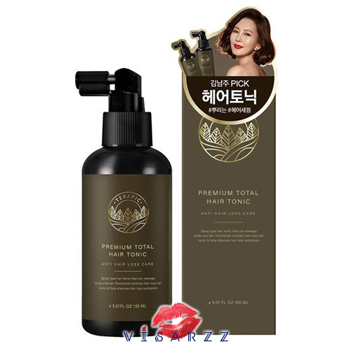 กล่องน้ำตาล (ขายส่ง 380.-) ฉลากไทย Terapic Premium Total Hair Tonic 150mL ผลิตภัณฑ์บำรุงเส้นผมและหนังศีรษะให้แข็งแรง ปกป้องเส้นผม