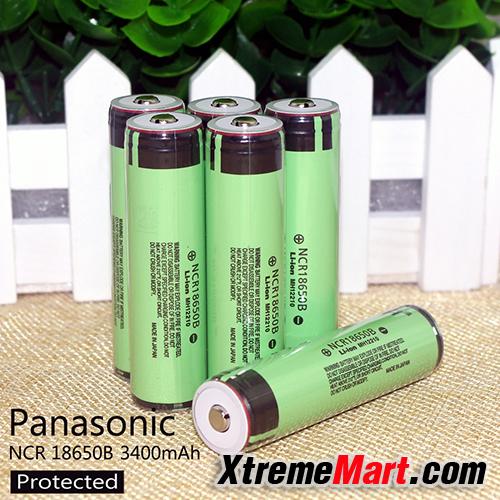 แบตเตอรี่ Panasonic NCR18650B มีวงจรป้องกัน 3.7V 3400mAh 18650 Protected Rechargeable Li-ion Battery หัวนูน (ราคาต่อก้อน)