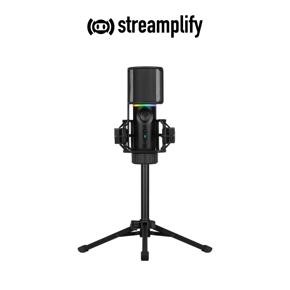 ไมโครโฟน Streamplify Microphone RGB With Tripod Cardioid ประกันศูนย์ไทย