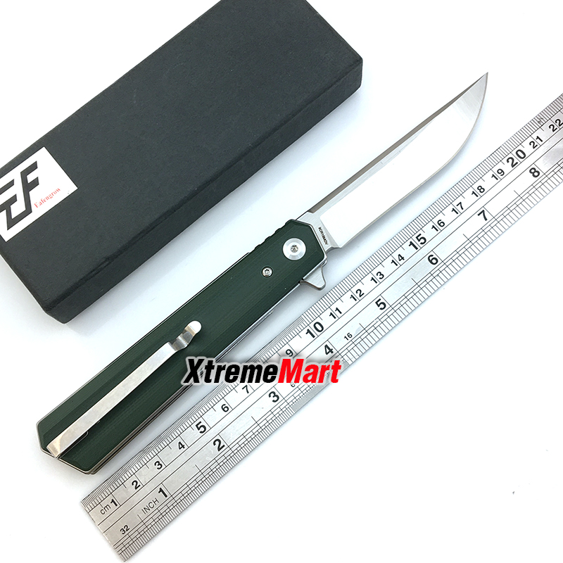 มีดพับ Eafengrow EF56 ด้ามเขียว 58-60HRC 9Cr Blade G10 Handle Folding knife Survival Camping tool tactical edc outdoor