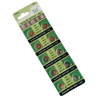 ถ่านเม็ด,ถ่านกระดุมG7,AG7,LR927,395,SR927,195แพค10ก้อน