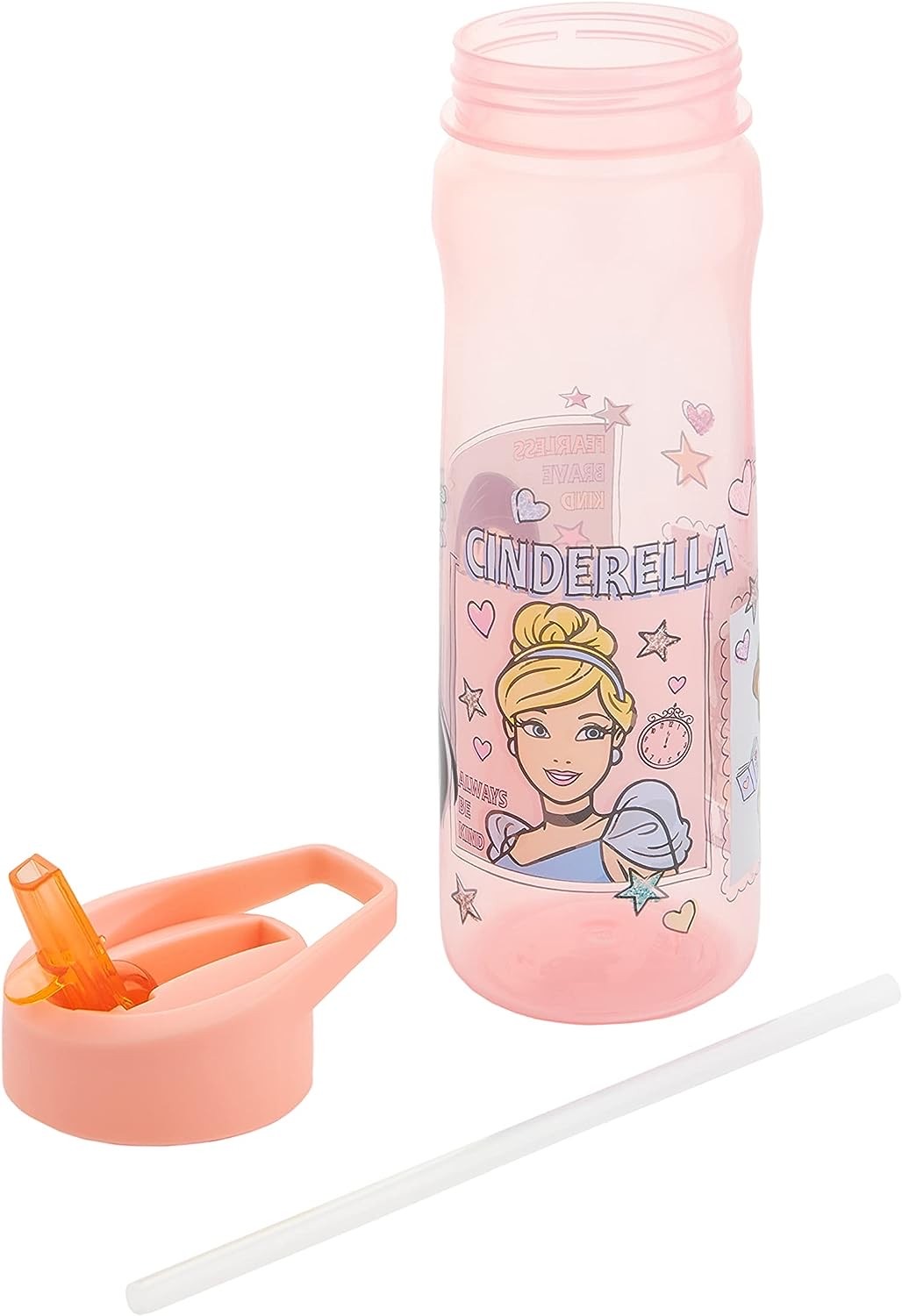 กระติกน้ำแบบหลอดดื่มสำหรับเด็ก DNC Disney Felt Pen Princess Sport Bottle 600ml