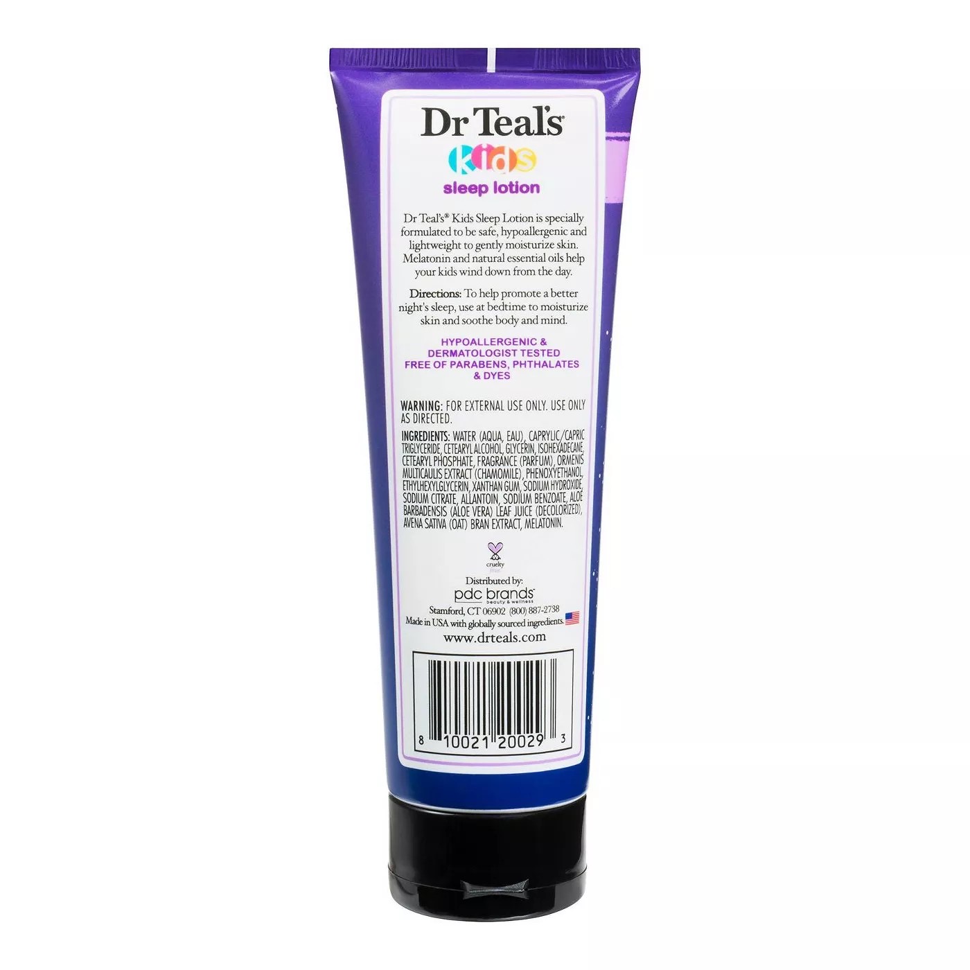 โลชั่นเสริมการนอนหลับสำหรับเด็ก Dr Teal's Kids Sleep Lotion with Melatonin & Essential Oils