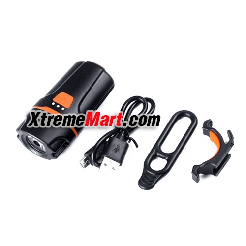ไฟฉายติดจักรยาน USB rechargeable waterproof LED bicycle riding headlights