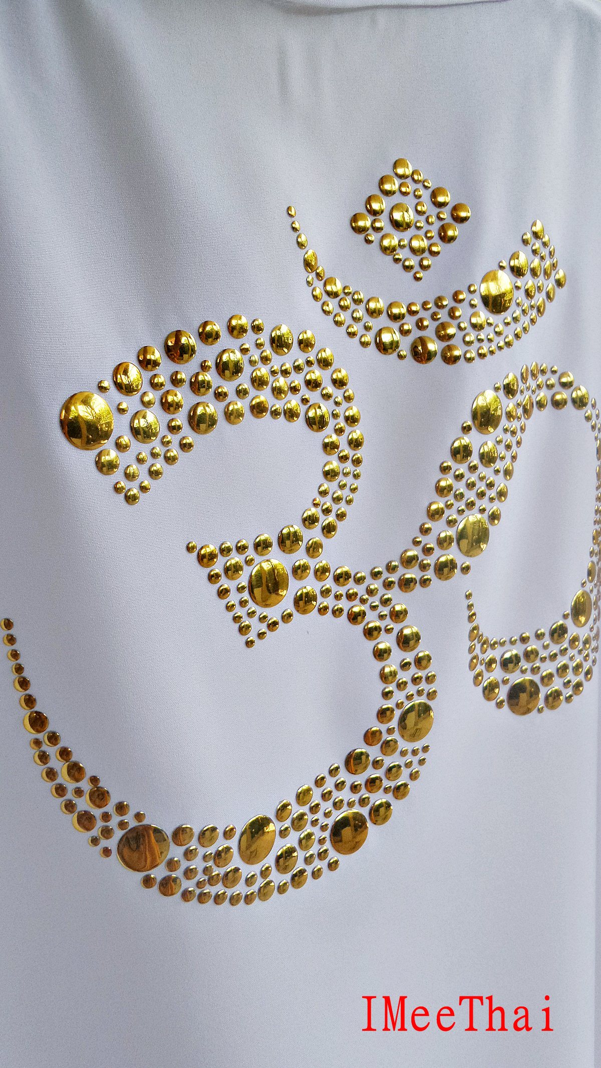 เสื้อ โอม พระพิฆเนศ ลายกระดุม หน้าเงินหลังทอง