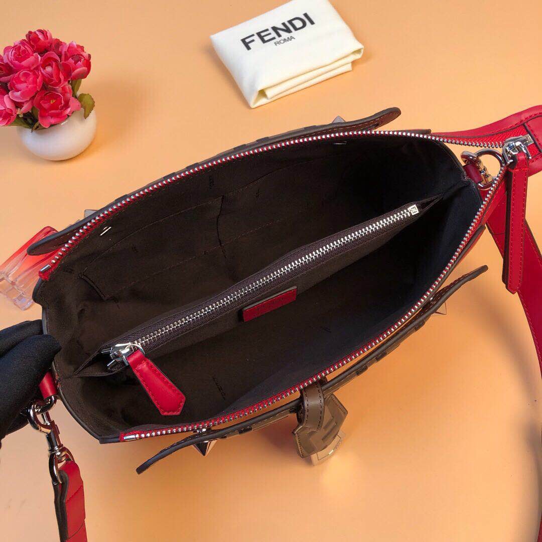 กระเป๋า fd by the way small boston bag 11 นิ้ว สีแดง