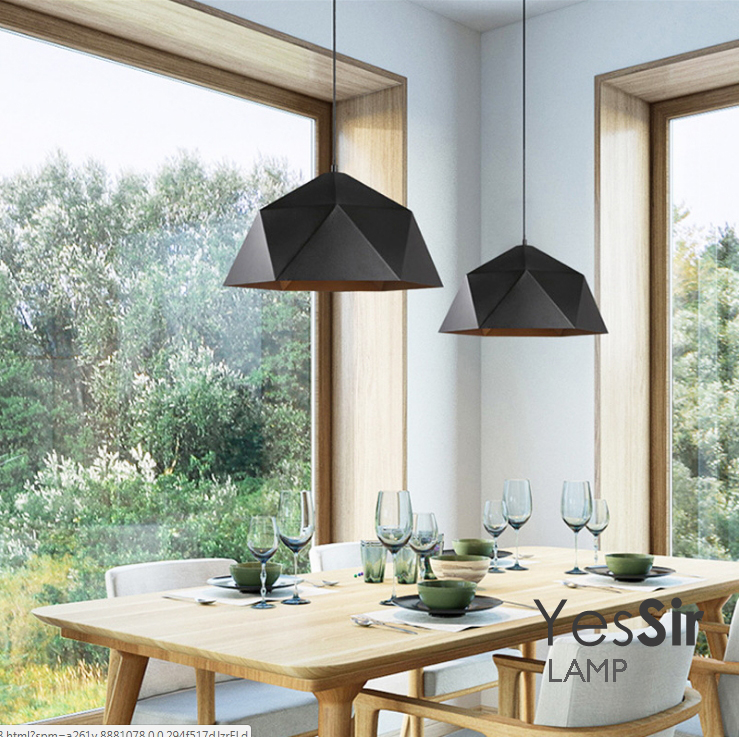 โคมไฟห้อยเพดานทรงเรขาคณิต