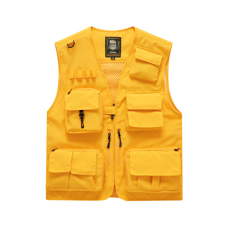 เสื้อกั๊กพิมพ์ลายหลายกระเป๋าสำหรับผู้ชายไซส์ใหญ่ในช่วงฤดูร้อนใหม่สำหรับผู้ชายและผู้หญิง เสื้อกั๊กถ่ายภาพกลางแจ้ง เสื้อกั๊กปีนเขา N6811003 สีภาพ S-6XL