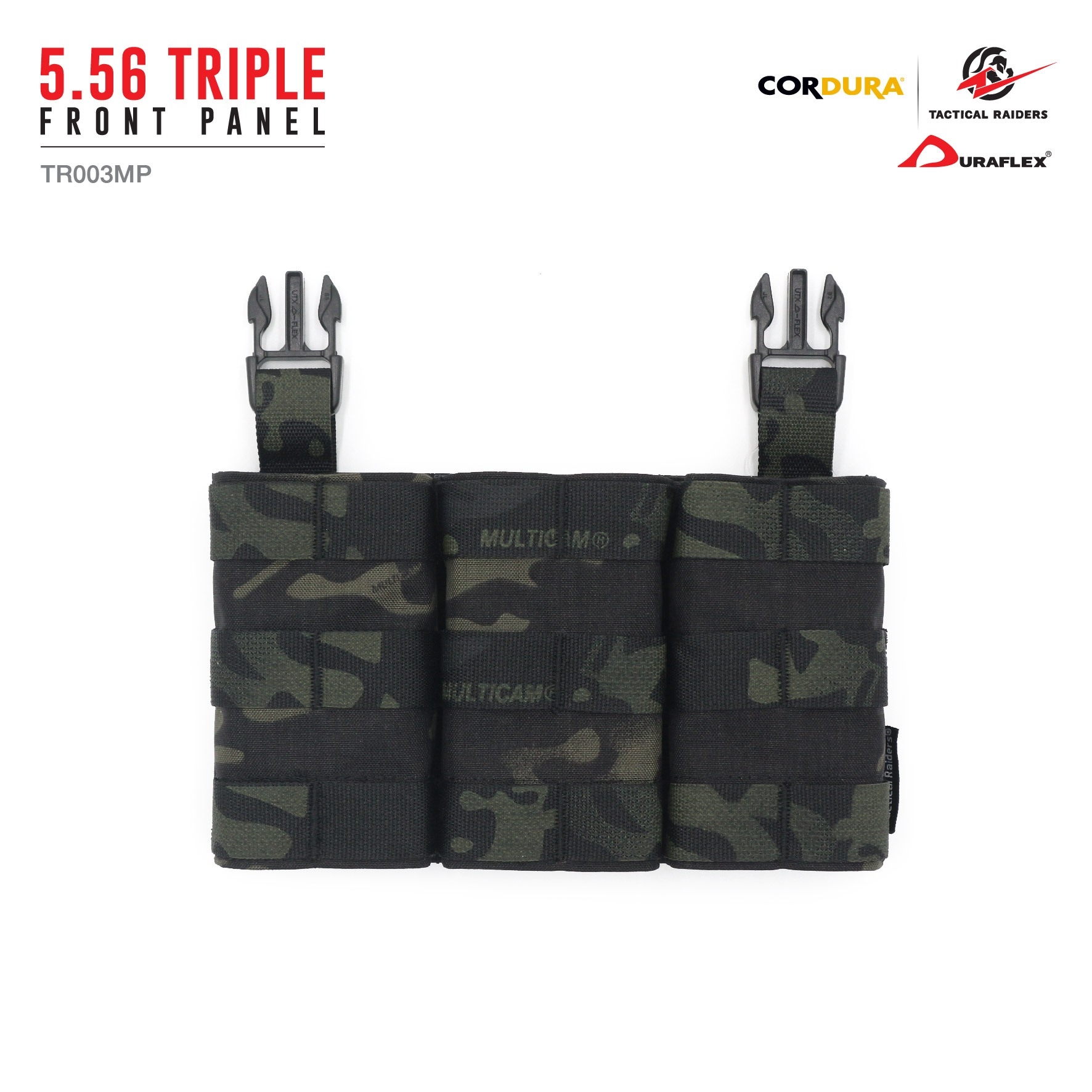 ซองแม็กกาซีน 5.56 Triple Front Panel [ TR003MP ] ( Tactical Rider ) #ลายพราง