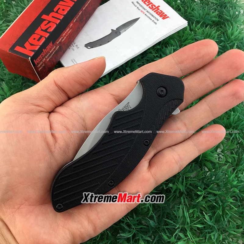 มีดพับ Kershaw 1605 Stainless Steel Survival Folding Knife (ใบเงิน เรียบ)
