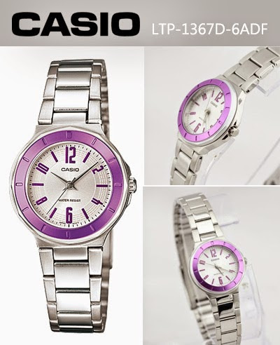 Karnvera Shop นาฬิกาข้อมือผู้หญิง Casio Standard Analog Woman Watch LTP-1367D-6A (สินค้าราคาพิเศษ ไม่มีกล่อง)