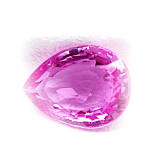 Natural Pink Sapphire พลอยพิงค์ซัฟฟราย รูปหยดน้ำ หนัก 1.92 กะรัต สีชมพูหวานสวย สีเบอร์2 ความสะอาดมองตาเปล่าไม่มีตำหนิหรือส่องด้วยกล้องขยายสะอาดไม่มี