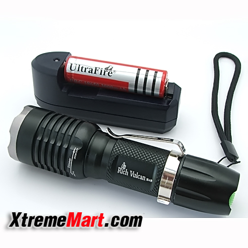 ชุดเซตไฟฉายซูม Rich Vulcan รุ่น N4 Cree XR-E แสงขาว 3 โหมด