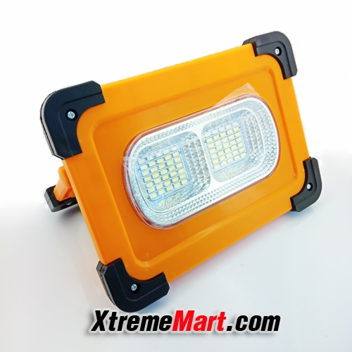 ไฟฉายสปอร์ตไลท์ 40W + Power bank + Solar Cell 1000ลูเมน COB LED 4 โหมด Portable multifunction Spotlight