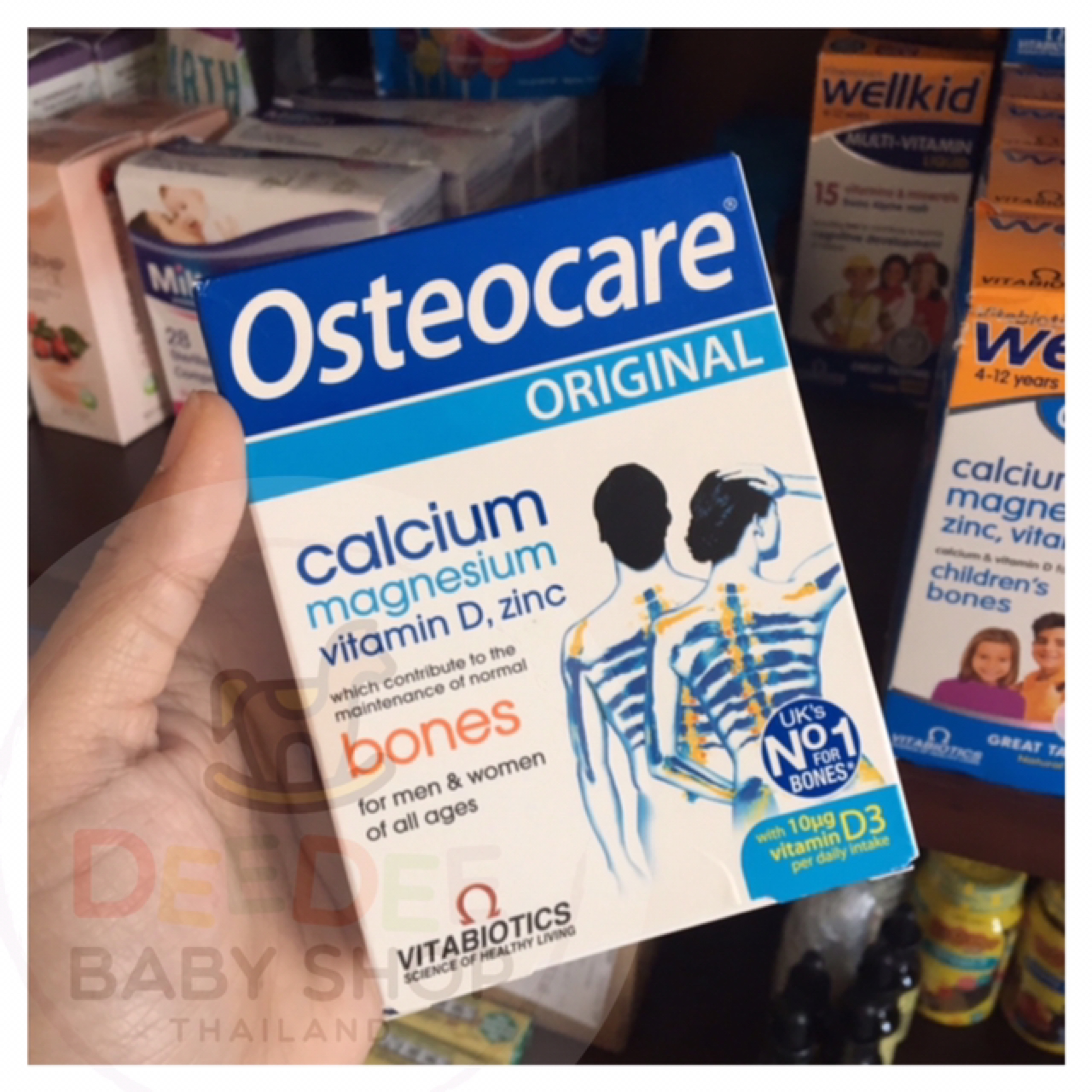 แคลเซียมชนิดเม็ดสำหรับผู้ใหญ่ Vitabiotics Osteocare Original - Calcium Magnesium Vitamin D, Zinc (30 Tablets)