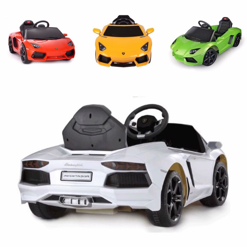 รถแบตเตอรี่พร้อมรีโมทบังคับ Lamborghini Aventador LP700 6V Battery-Powered Ride-On (White)