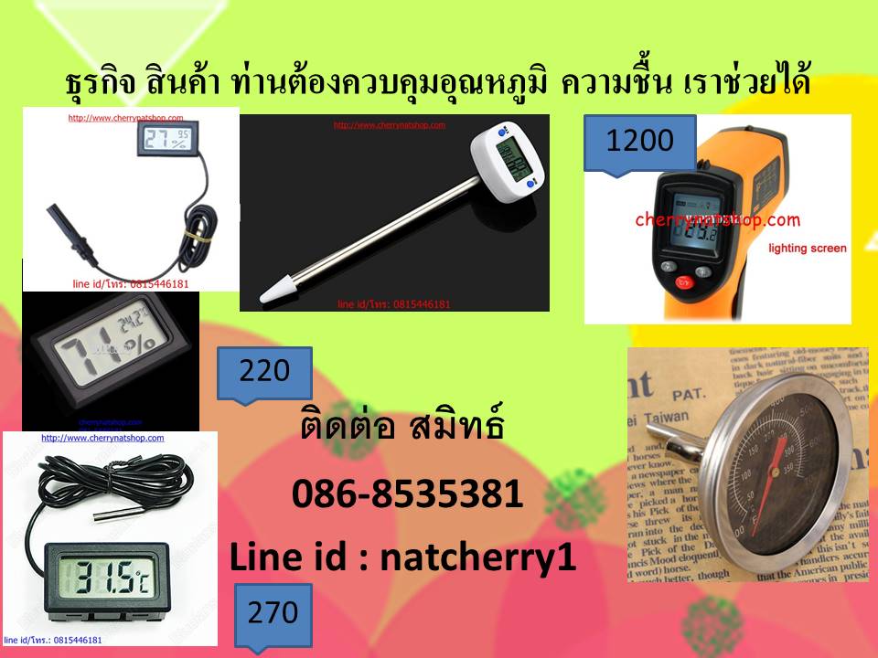 เครื่องวัดอุณหภูมิและความชื้นแบบดิจิตอล แบบหัววัดแบบปลายแหลม