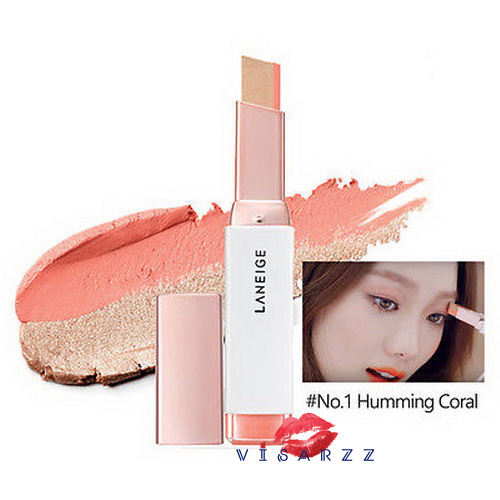(ลดพิเศษ 45%) Laneige Two Tone Shadow Bar # 1 Humming Coral นวัตกรรมใหม่ล่าสุดจากเกาหลี อายแชโดว์ 2 สี ในแท่งเดียว สะดวก รวดเร็ว แต่ให้ผลลัพธ์การแต่งแต้มดุจมืออาชีพ