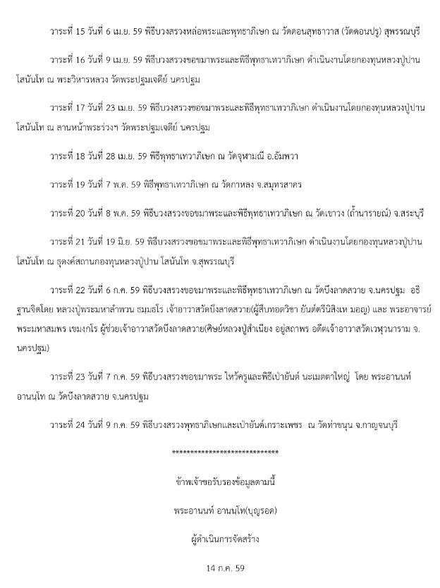 พระอุปคุต ชัยวัฒน์ เนื้อแร่นกเขาเปล้า ปี2559 - หลวงพ่อเล็ก วัดท่าขนุน