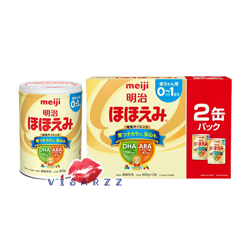 (แพคคู่กระป๋อง 800g x 2) Meiji Hohoemi Baby Powder Milk 800g x 2 นมผงเมจิโฮโฮเอมิ สำหรับเด็กแรกเกิด ถึง 1 ปี จากญี่ปุ่น นมผงที่มากด้วยสารอาหารที่จำเป็น และสำคัญสำหรับทารก