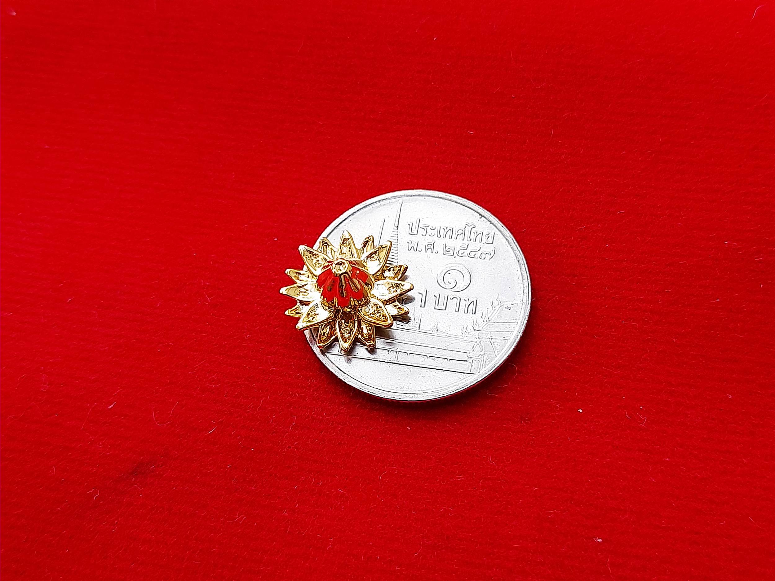 ดอกพิกุล พรอมรินทร์ (ดอกไม้สวรรค์ในสวนของพระอินทร์) เนื้อทองเหลือง(ปรอทอนันตะลุงคำ(ปรอทสำเร็จ)) ปี2565 #รับประกันแท้ - พระอาจารย์ชลเทพ(พระอาจารย์เอราวัณ)