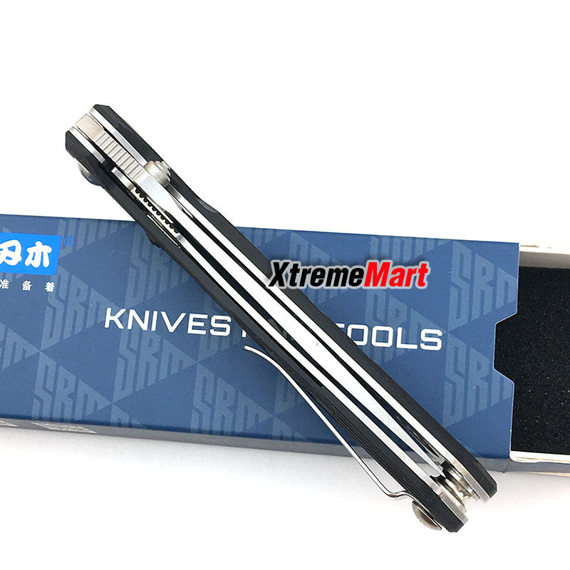 มีดพับ Sanrenmu รุ่น 1158 SRM-1158 ใบมีดสแตนเลส 8Cr13MOV ด้ามG10 สีดำ (เล่มละ)