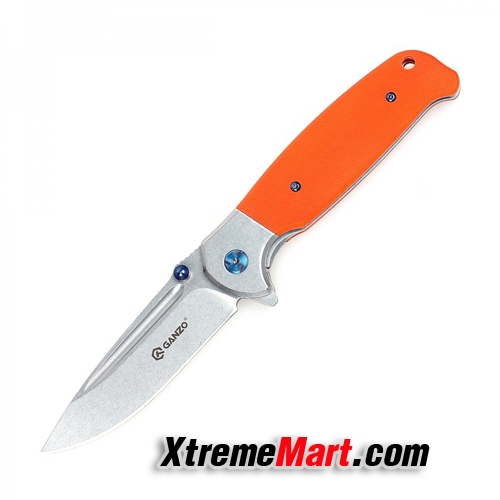 มีดพับ GANZO G7522-OR Folding Knife 440C Blade Orange G10 Handle (สีส้ม)