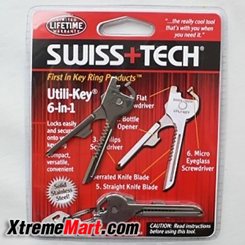 พวงกุญแจ Swiss+Tech Utili-Key 6-in-1 Key Ring Multi-Function Tool
